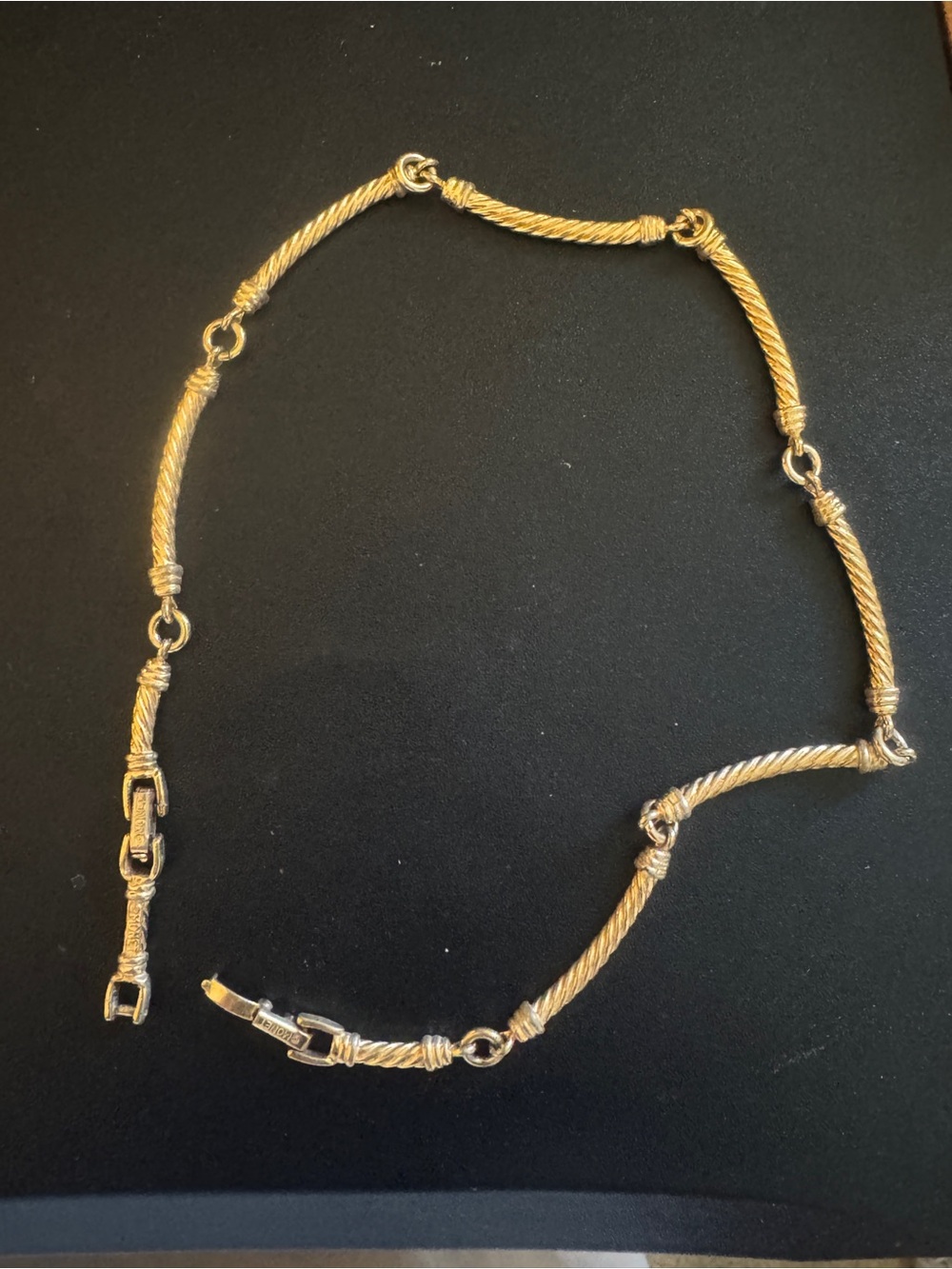 Monet Gold-Tone Twisted Rope Link Necklace